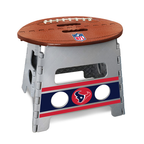 14" Gray and Brown NFL Houston Texans Folding Step Stool - IMAGE 1