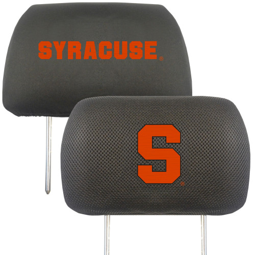 13" Black and Orange NCAA Syracuse Orange Headrest Cover - IMAGE 1