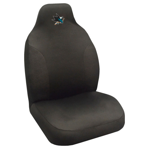 48" Black and Blue NHL San Jose Sharks Seat Cover - IMAGE 1