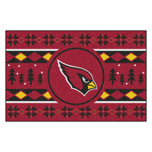 Red and Black NFL Arizona Cardinals Rectangular Sweater Starter Mat 30" x 19" - IMAGE 1