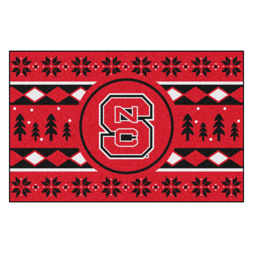 19" x 30" Red and Black NCAA NC State Wolfpack Rectangular Sweater Starter Mat - IMAGE 1