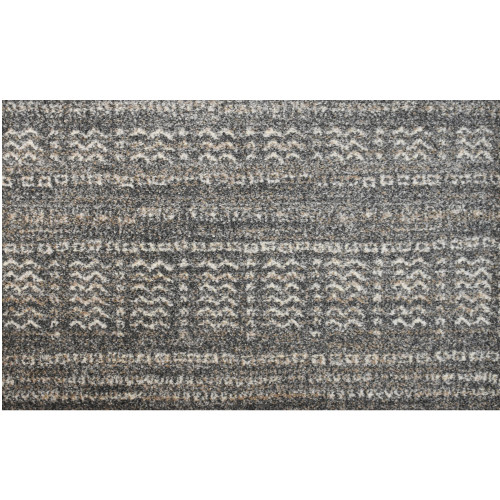 10' x 10' Exclusive Tribal Pattern Gray and Ivory Broadloom Square Polypropylene Area Rug - IMAGE 1