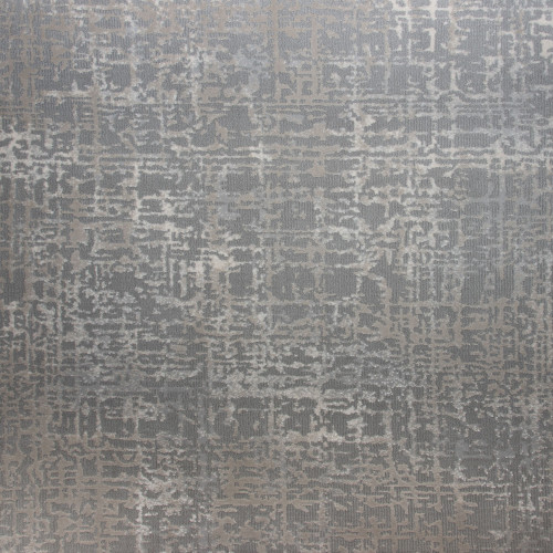 8' x 11' Oxford Abstract Gray and Ivory Rectangular Polypropylene Area Throw Rug - IMAGE 1