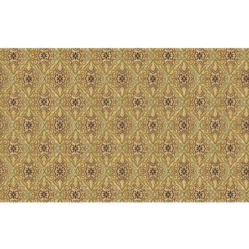 3’ x 15’ Beige and Green Woven Rectangular Rug Runner - IMAGE 1