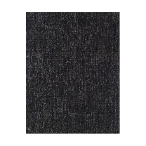8' x 8' Black and Ivory Square Wool Area Rug - IMAGE 1