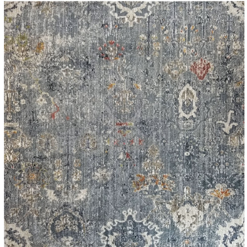 10' x 10' Fashion Blue and Gray Woven Square Area Rug - IMAGE 1