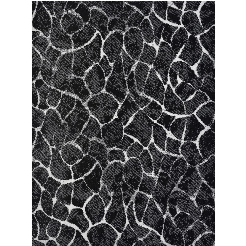 3' x 20' Everlasting Organic Black and Silver Broadloom Area Throw Rug Runner - IMAGE 1