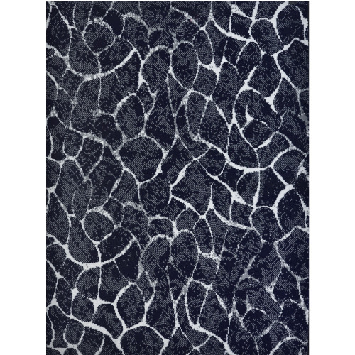 10' Immense Organic Blue and Silver Broadloom Round Area Throw Rug - IMAGE 1