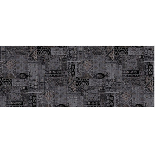 10’ Greco Solution Dyed Black and Gray Round Polypropylene Woven Area Throw Rug - IMAGE 1