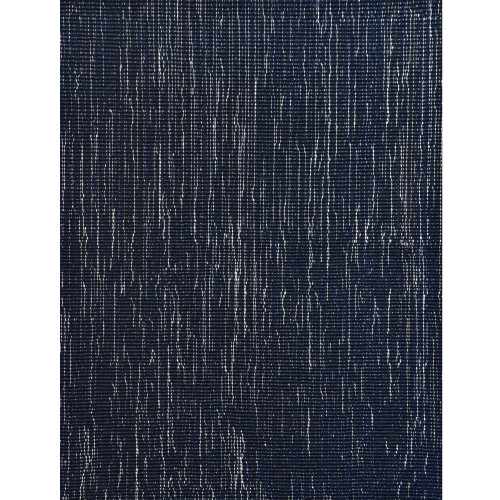 8' Blue and Ivory Round Wool Blend Area Rug - IMAGE 1