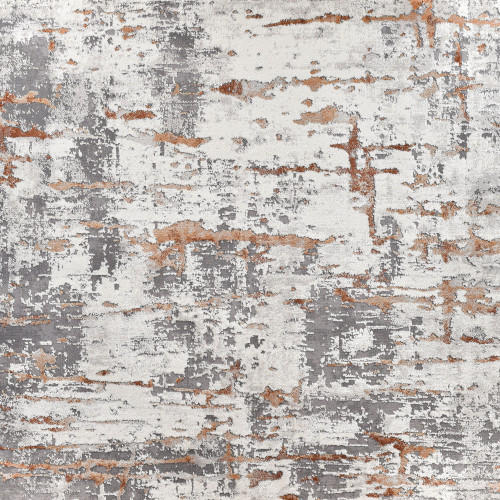 6’ x 9’ Mod Orange and Ivory Woven Rectangular Area Throw Rug - IMAGE 1