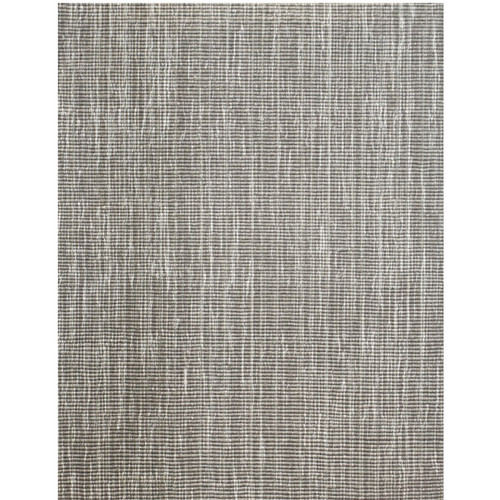 8' Tampa Gray and Ivory Broadloom Round Wool Blend Area Throw Rug - IMAGE 1
