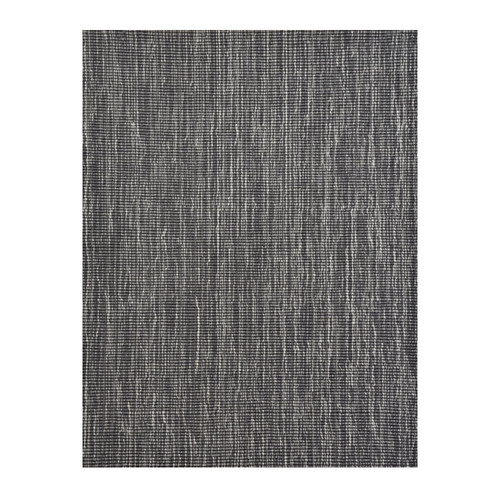 8' x 11' Gray and Ivory Rectangular Wool Blend Area Rug - IMAGE 1