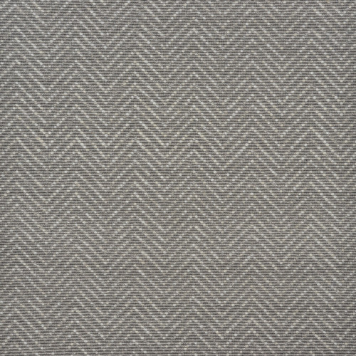 6' Slate Gray and Ivory Chevron Hand Woven Round Area Throw Rug - IMAGE 1