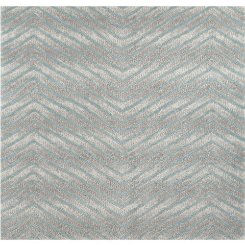 3' x 20' Avid Blue and Gray Chevron Rectangular Area Throw Rug Runner - IMAGE 1