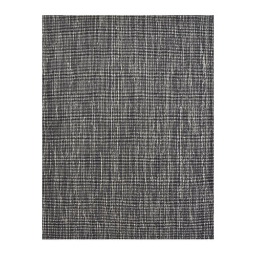 8' Gray and Ivory Broadloom Round Wool Blend Area Rug - IMAGE 1