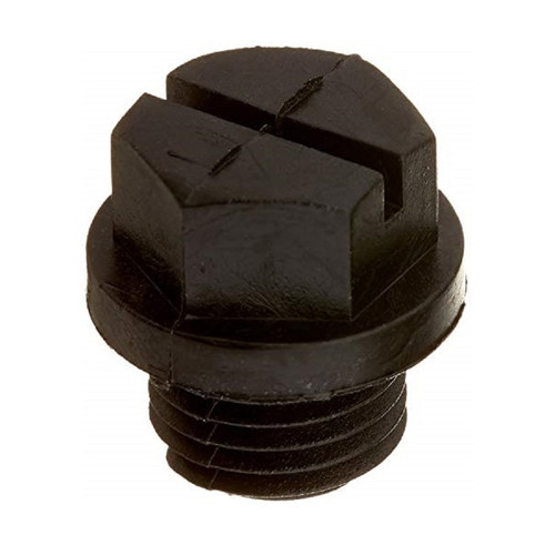 Black Hayward Pipe Plug with Gasket Replacement for Select Pumps - IMAGE 1