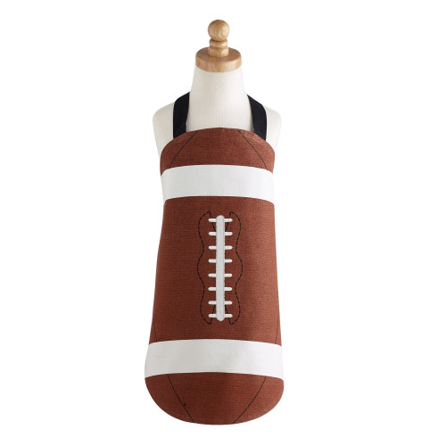 23" Green and Brown Football Field Children's Apron - IMAGE 1