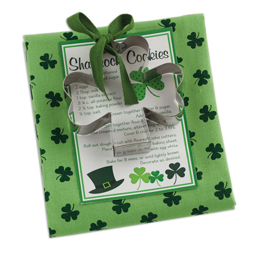 Dishcloth and Cookie Cutter St. Patrick's Day Gift Set - IMAGE 1