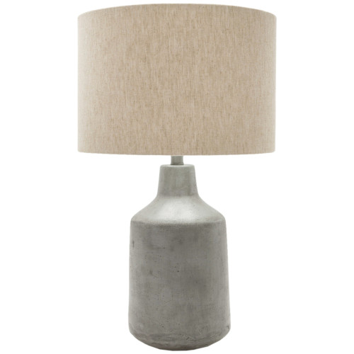 25" Contemporary Hand Finished Table Lamp with Taupe Linen Shade - IMAGE 1