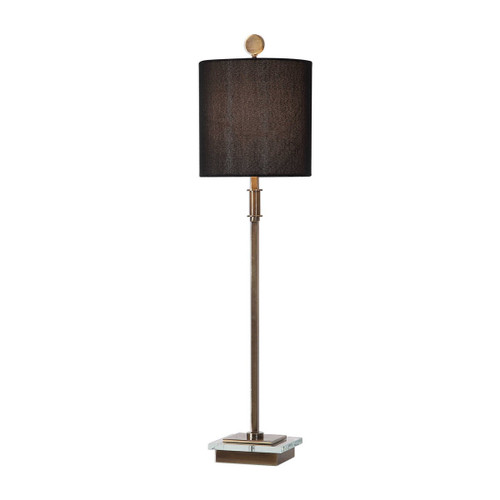 34" Antique Brass Plated Accent Indoor Table Lamp - IMAGE 1