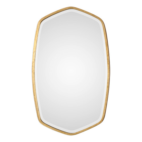 36.25” Duronia Antiqued Gold Wall Mirror - IMAGE 1