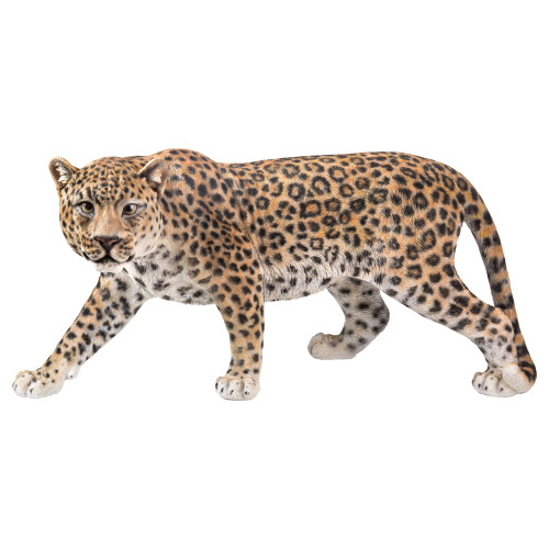 33" Black and Beige Stalking Leopard Outdoor Garden Statue - IMAGE 1