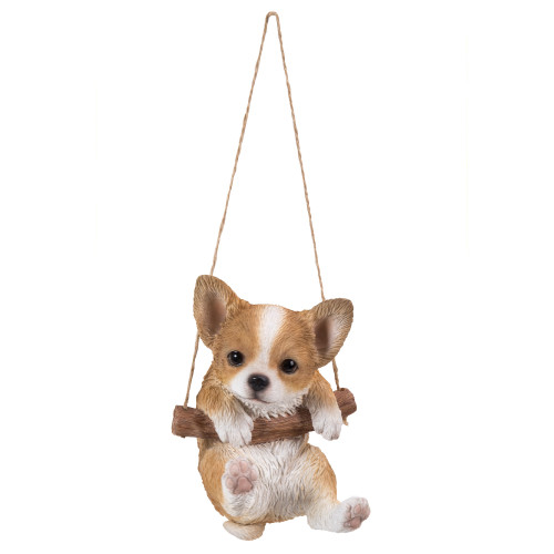 5.5" Hanging Chihuahua Puppy Outdoor Garden Statue - IMAGE 1