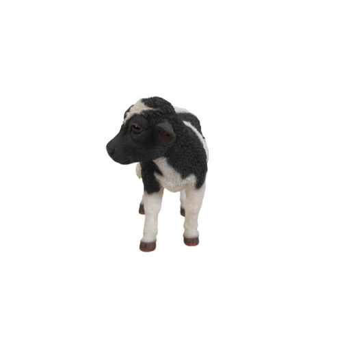 9.25" Black and White Standing Cow Outdoor Garden Figurine - IMAGE 1