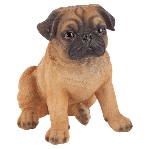 7.5'" Sitting Pug Puppy Dog Outdoor Garden Statue - IMAGE 1