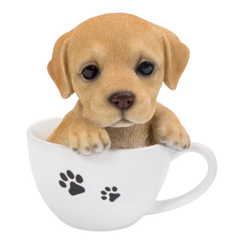 5.5" Teacup Labrador Puppy Outdoor Garden Statue - IMAGE 1