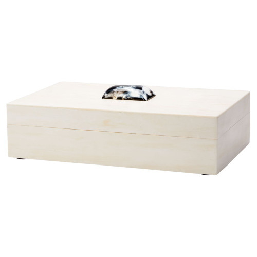 3” White Constantine Rectangle Large Box - IMAGE 1