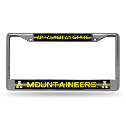 6" x 12" Black and Gold Colored College Appalachian State Mountaineers License Plate Cover - IMAGE 1