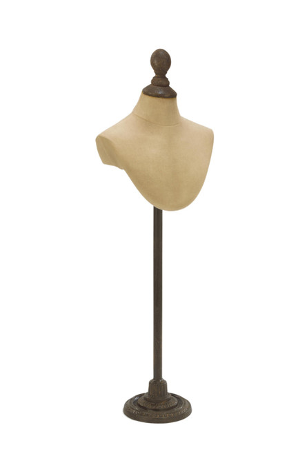 31" Yellow and Brown Neck Form on Pedestal Base - IMAGE 1