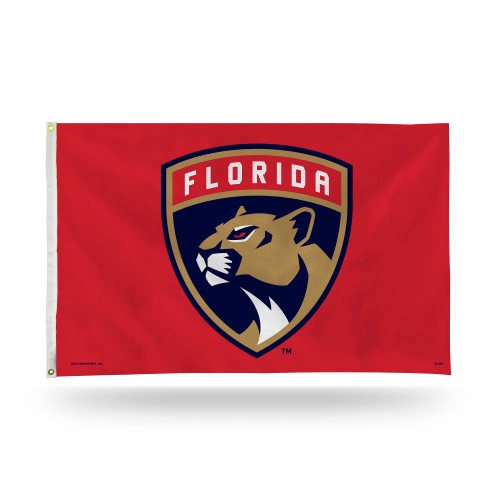 3' x 5' Pink and Blue NHL Florida Panthers Rectangular Banner Flag - IMAGE 1