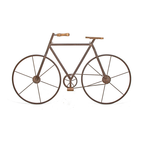 47" Brown and Beige Urban Vintage Bicycle Wall Decor - IMAGE 1