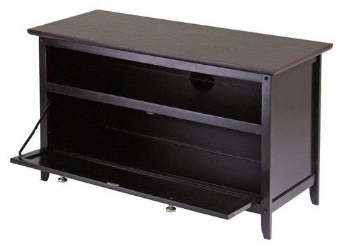 35.75" Dark Espresso Elegant Zuri Rectangular TV Stand - IMAGE 1