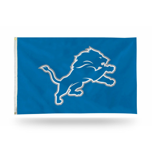 3' x 5' Blue and White NFL Detroit Lions Rectangular Banner Flag - IMAGE 1