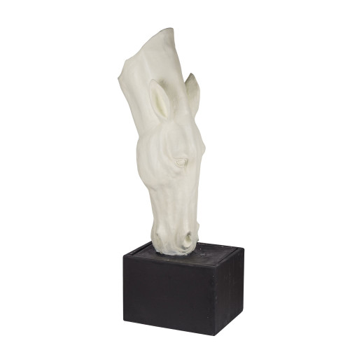 62" White Horse Head Outdoor Fountain Planter - IMAGE 1