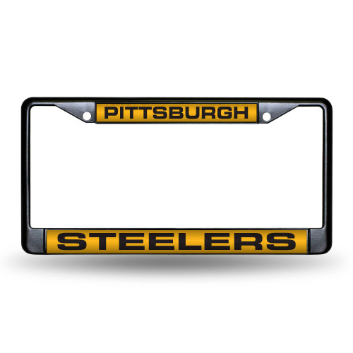 6" x 12" Yellow and Black NFL Pittsburgh Steelers Rectangular License Plate Cover - IMAGE 1