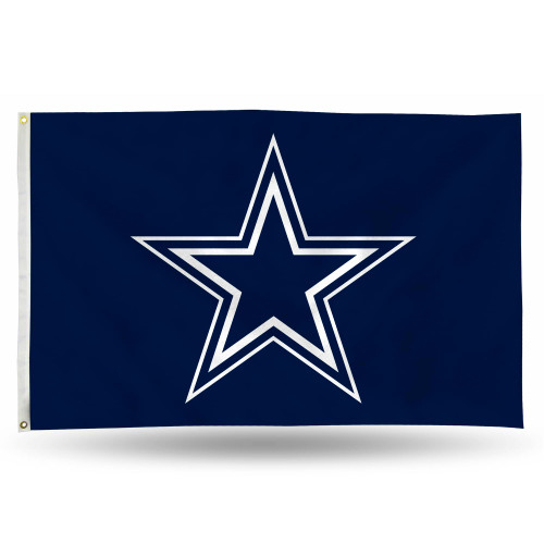3' x 5' Blue and White NFL Dallas Cowboys Rectangular Banner Flag - IMAGE 1