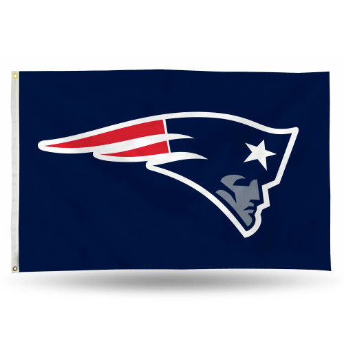 3' x 5' Blue and Red NFL New England Patriots Rectangular Banner Flag - IMAGE 1