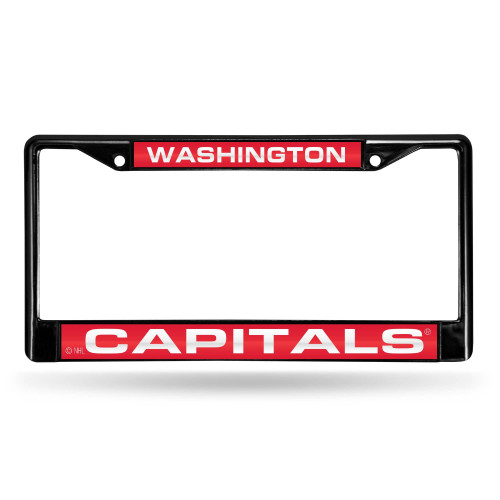 6" x 12" White and Red NHL Washington Capitals License Plate Cover - IMAGE 1