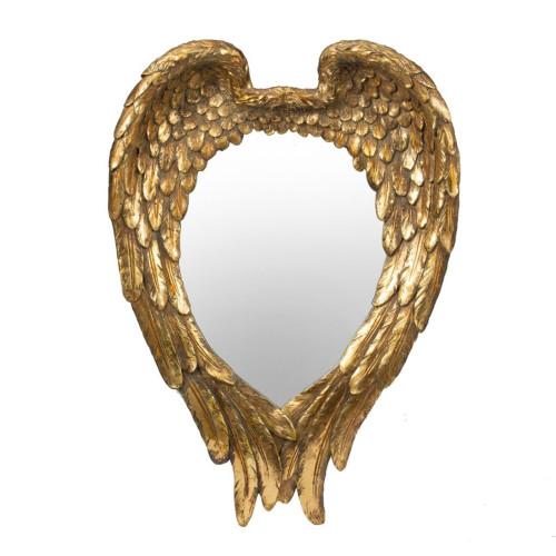 Vintage Style Angel Wing Framed Wall Mirror - 22" - IMAGE 1