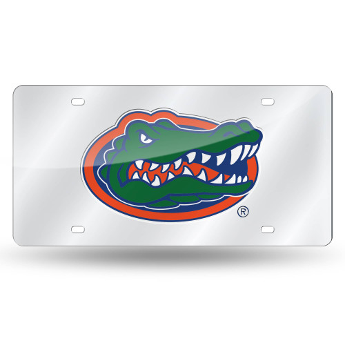 6" x 12" Silver Colored and Green College Florida Gators Tag - IMAGE 1