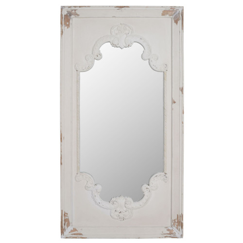 Distressed Large Rectangular Alcott Framed Wall Mirror - 54.25" - IMAGE 1