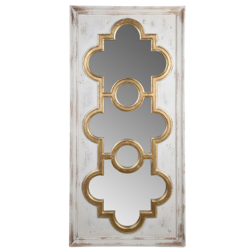 Distressed Rectangular Henley Framed Wall Mirror - 57.5" - IMAGE 1