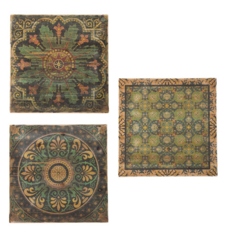 Traditional Pattern Wall Arts - 24" x 24" - Set of 3 - IMAGE 1