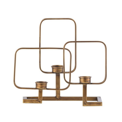 Vintage Style Geometric Candle Holder - 13" - IMAGE 1