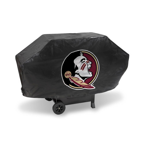 68" x 35" White and Black College Florida State Seminoles Deluxe Grill Cover - IMAGE 1